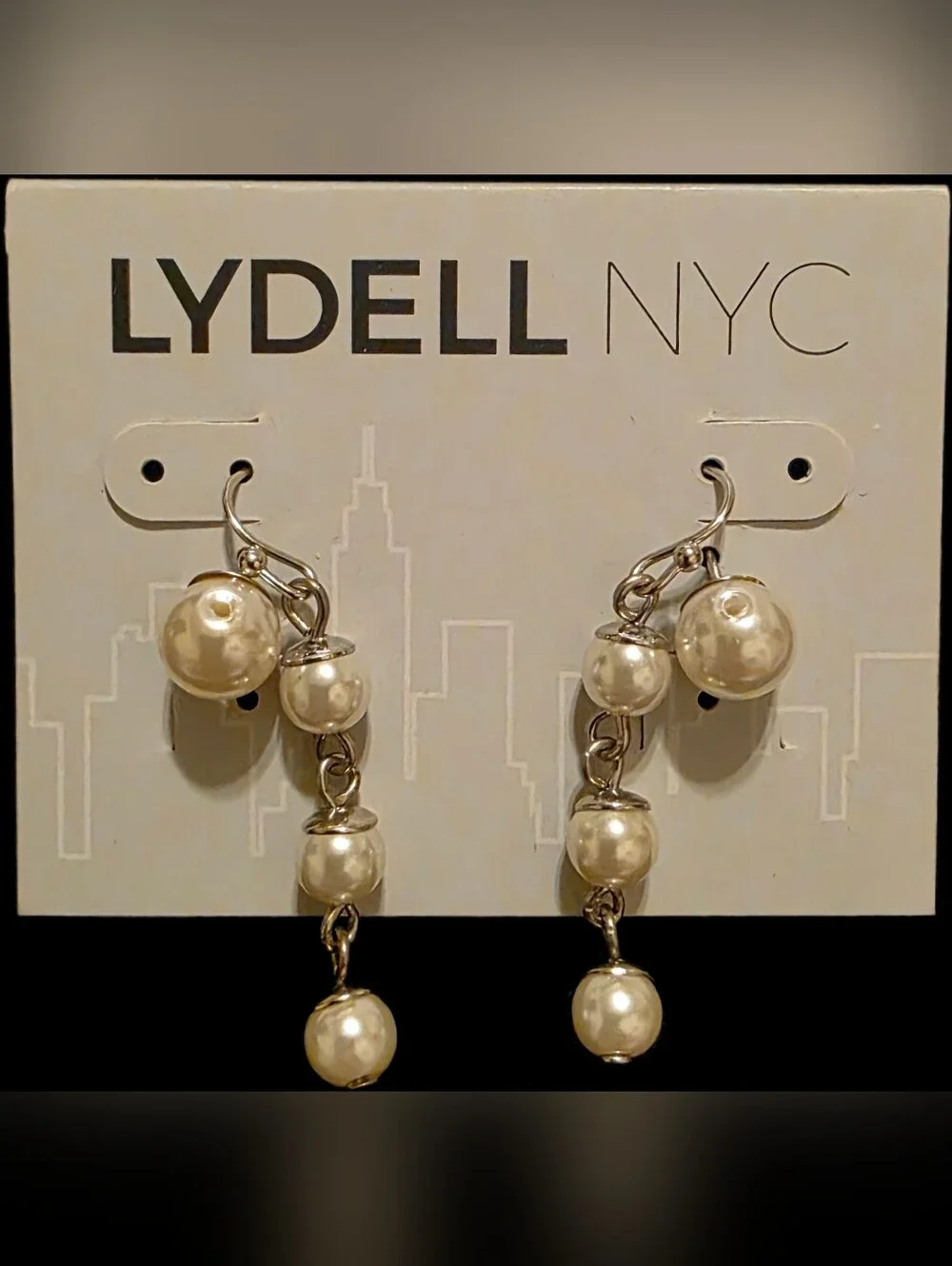 Faux Pearl Cascade Drop Earrings